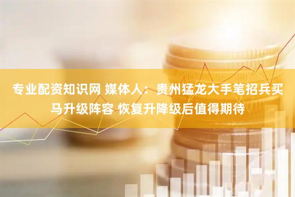 专业配资知识网 媒体人：贵州猛龙大手笔招兵买马升级阵容 恢复升降级后值得期待